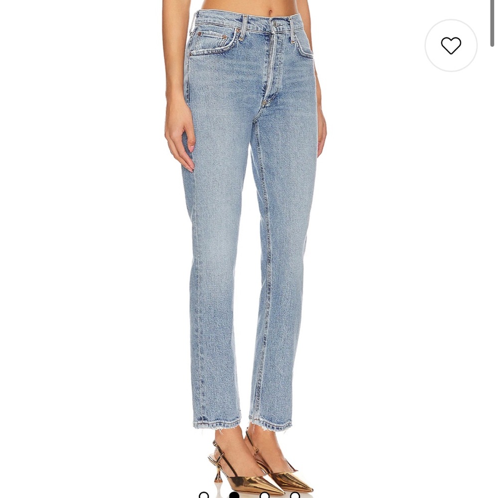 Agolde Riley High Rise Crop in Hassle